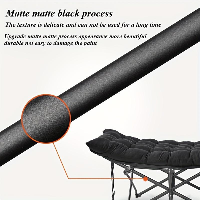 Black Heavy Duty Foldable Camp Cot With Storage Bag -