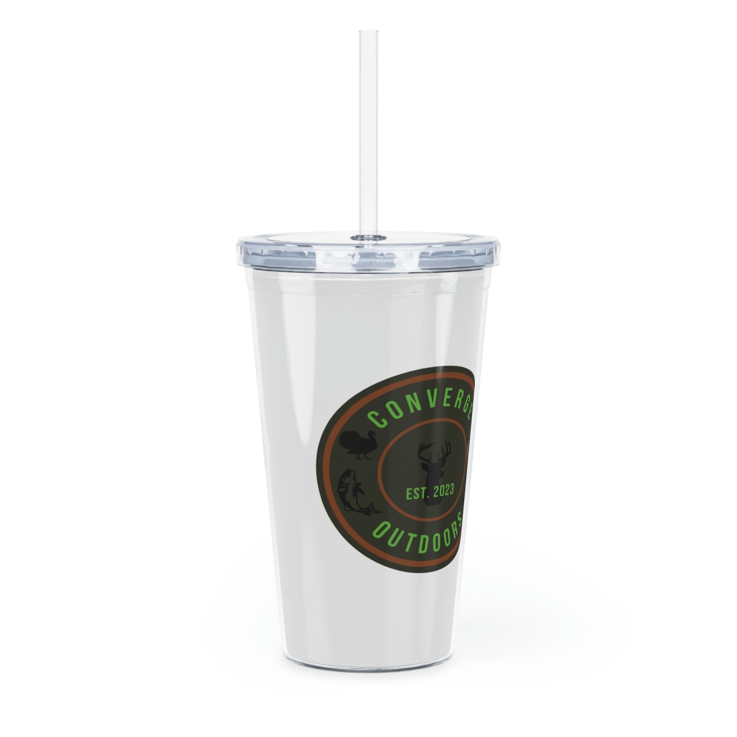 Plastic Tumbler with Straw