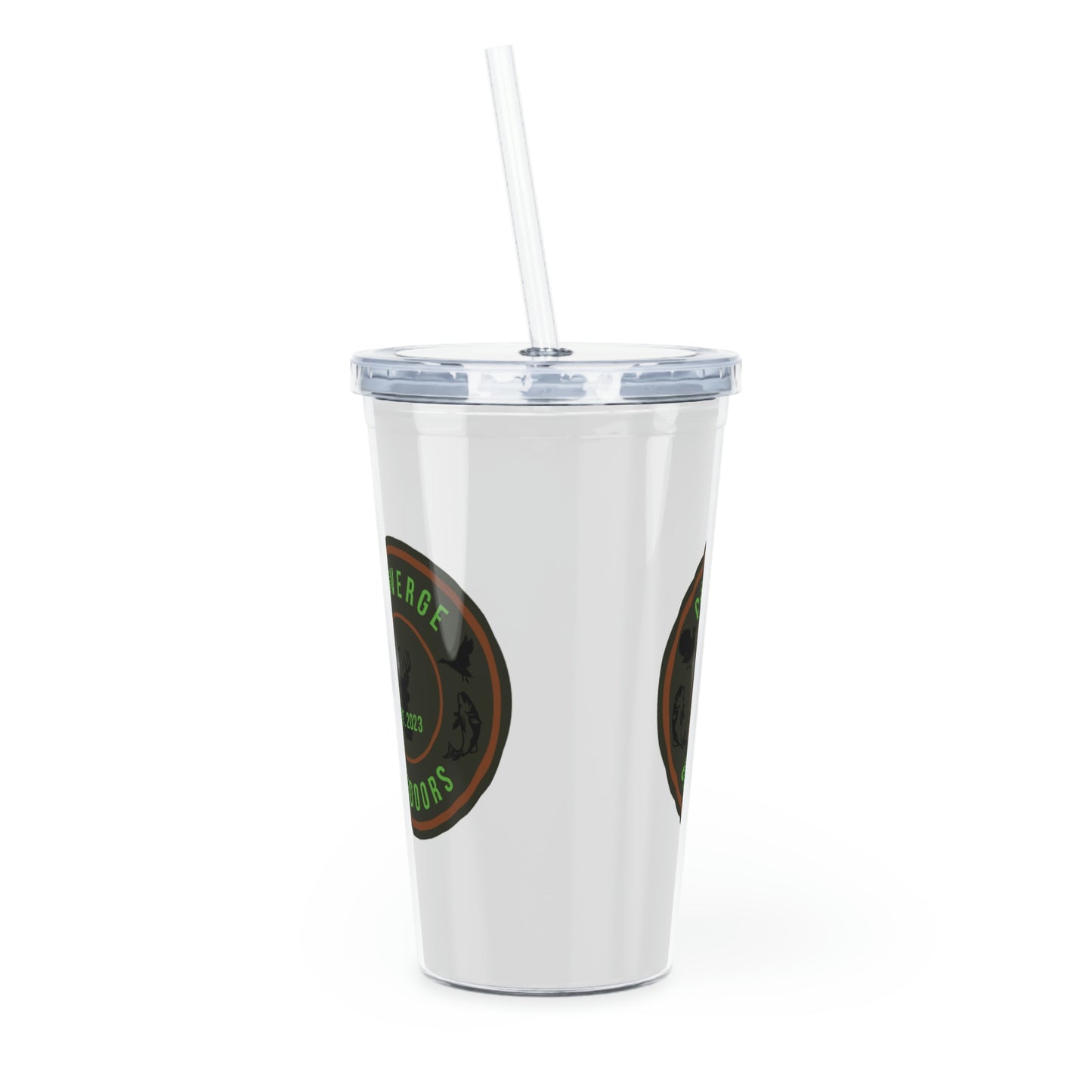 Plastic Tumbler with Straw