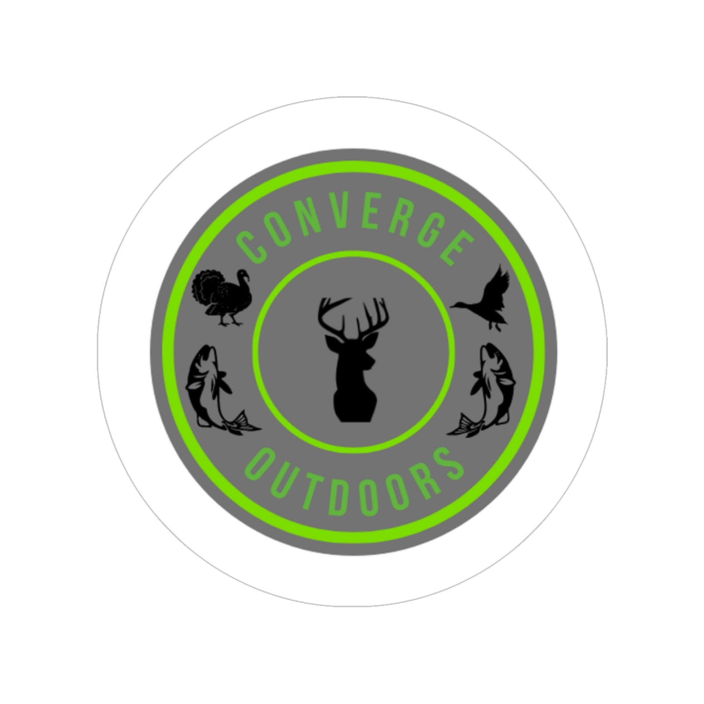 Transparent Outdoor Stickers, Round, 1pcs