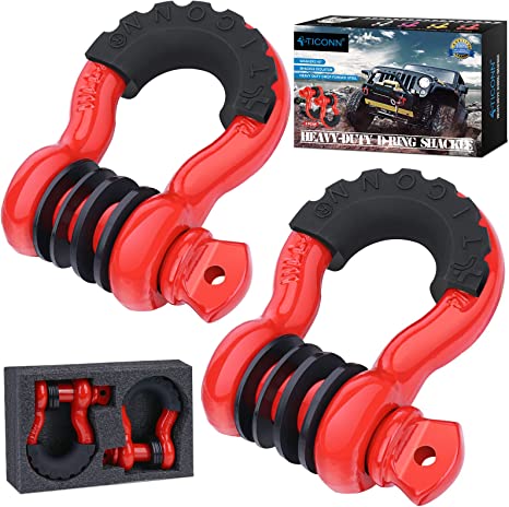 TICONN Heavy Duty D-Ring Shackles