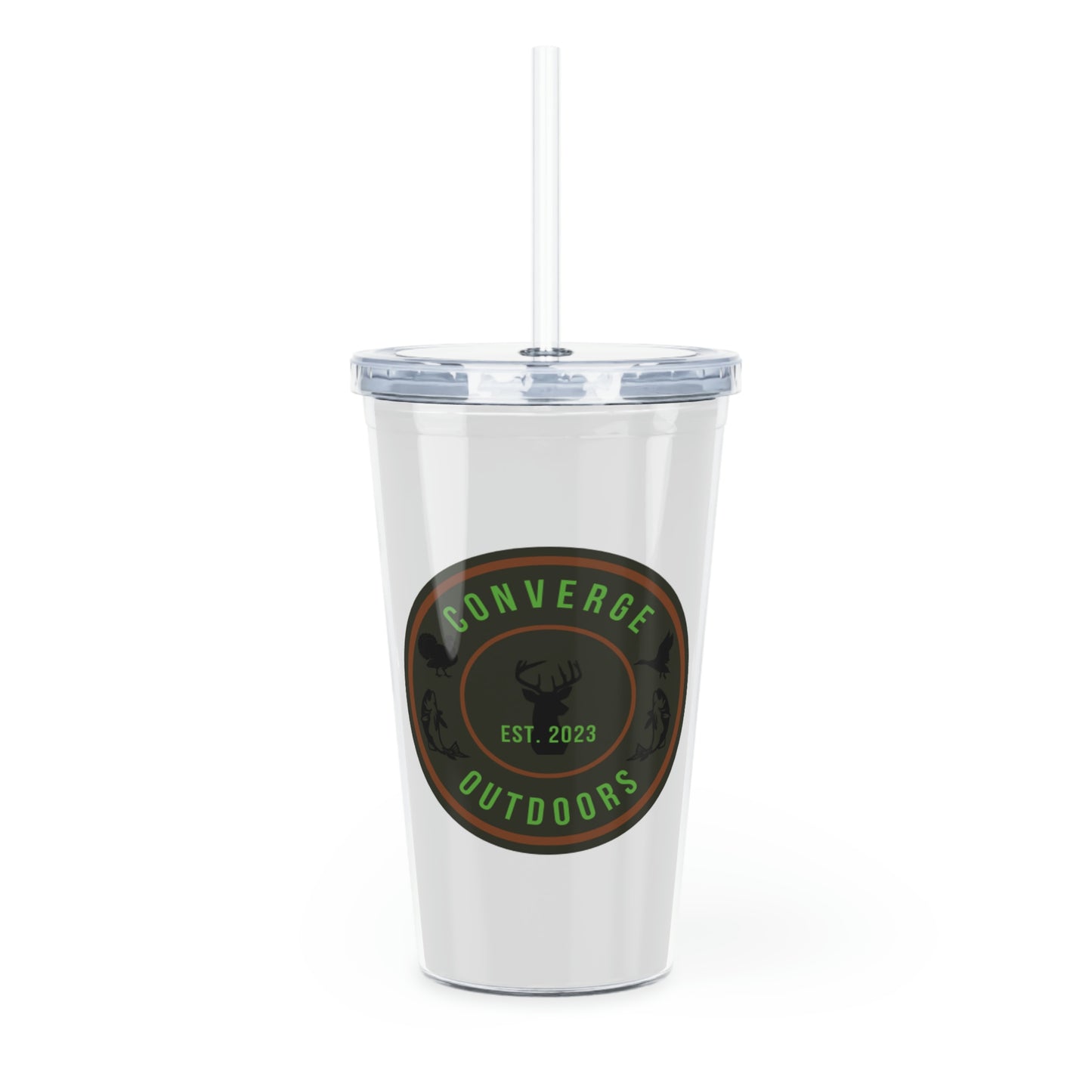 Plastic Tumbler with Straw
