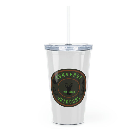 Plastic Tumbler with Straw