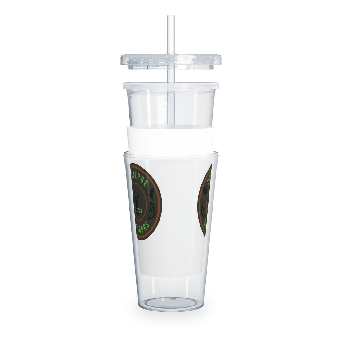 Plastic Tumbler with Straw
