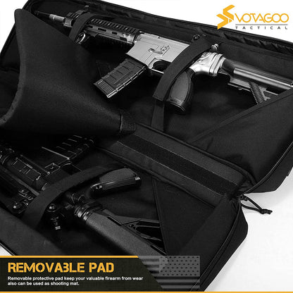 VOTAGOO Double Rifle Case Gun Bag, All-Weather Soft Heavy Duty
