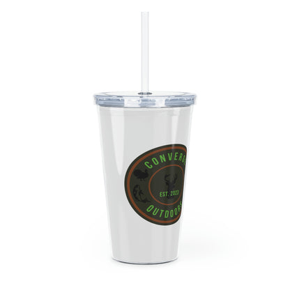 Plastic Tumbler with Straw