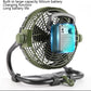 12V Camping Fan With LED Lights Exterior Large Cooling Desk Fans With 5200Ah Battery For Tourism Emergency Outages