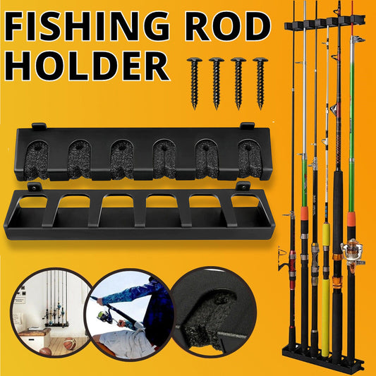 Fishing Rod Rack Vertical or Horizontal Wall Mount