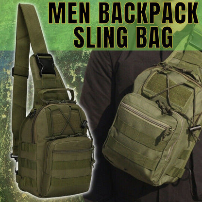 Tactical Sling Chest Pack Shoulder Bag Outdoor Hiking Travel