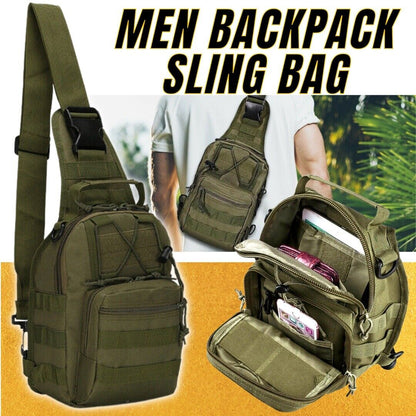 Tactical Sling Chest Pack Shoulder Bag Outdoor Hiking Travel