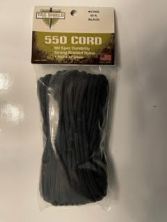 Tac Shield 550 Cord Black 50 FT.