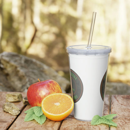 Plastic Tumbler with Straw