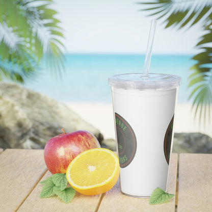 Plastic Tumbler with Straw
